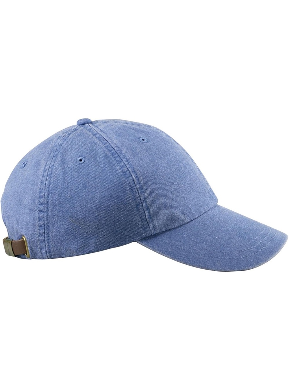 Adams Light Blue Baseball Cap with Brown Leather Strap